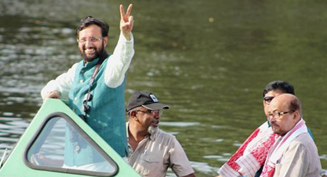 Javadekar is the first Union Minister to Visit Doyang lake