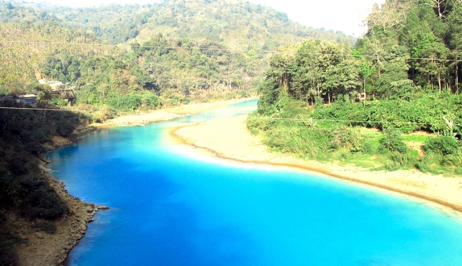 Rivers Turn Blue in Meghalaya