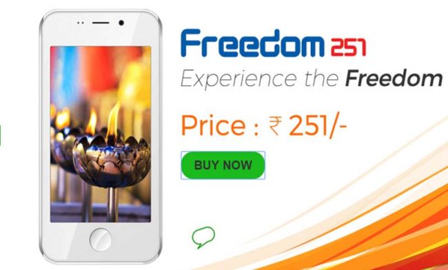 Freedom 251: India’s cheapest mobile phone at Rs. 251 only