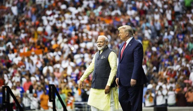 Modi, Trump show great chemistry at mega Texas event