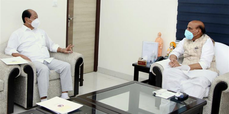 Rio takes up Kohima airport with Rajnath Singh