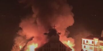 Massive fire breaks out at Pfutsero church
