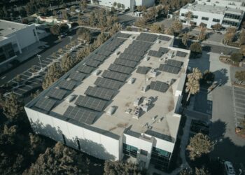 solar panels on a rooftop