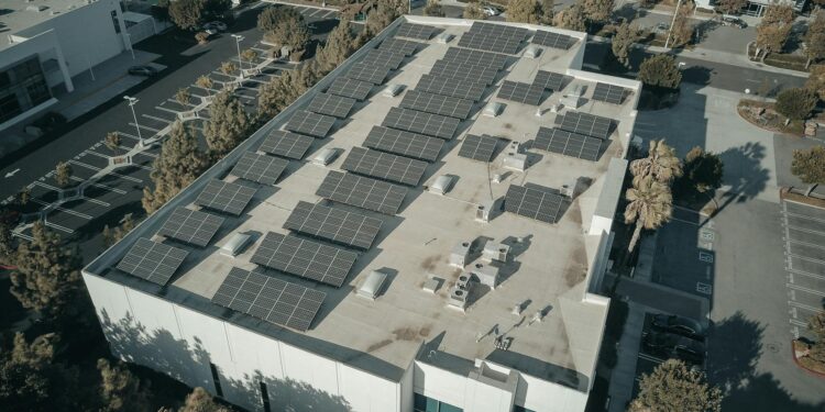 solar panels on a rooftop