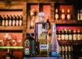 four assorted liquor bottles