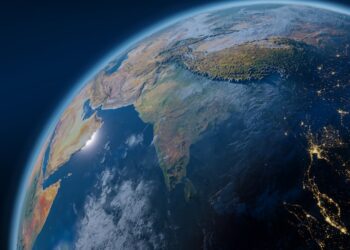 a view of the earth from space