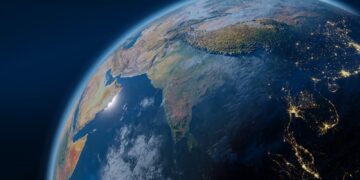 a view of the earth from space