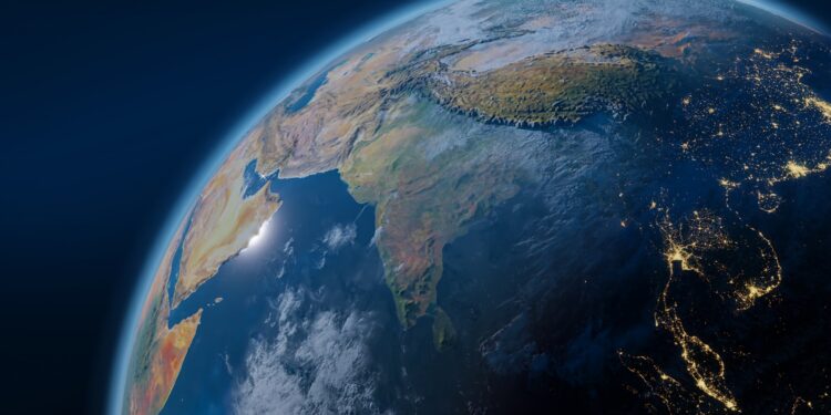 a view of the earth from space