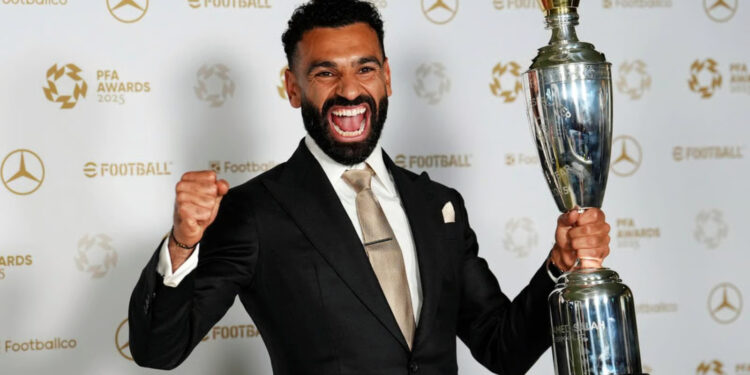 Mohamed Salah becomes first-ever three-time winner of the PFA Player of the Year award